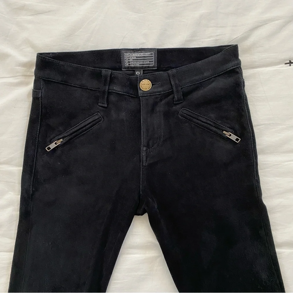 CURRENT/ELLIOTT The Silverlake Zip Suede Skinny Jeans Size 24 LIKE NEW - Picture 5 of 10